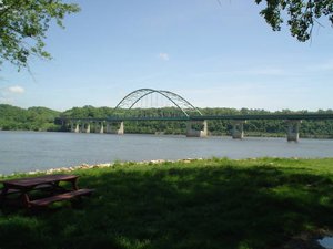 The , .  The bridge crosses the  between Dubuque and .  The bridge is part of the U.S 61 /  route.