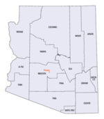 Arizona county map
