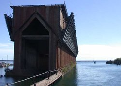 The old ore dock in Marquette