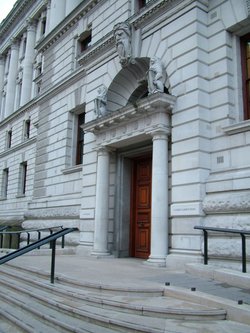 The new eastern entrance to HM Treasury