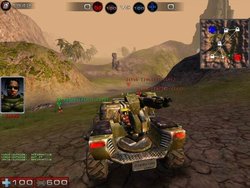 Screenshot from the Onslaught game mode in Unreal Tournament 2004