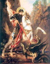 Saint George versus the Dragon, by Gustave Moreau (1880)