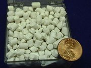 Lithium pellets (covered in white lithium hydroxide)