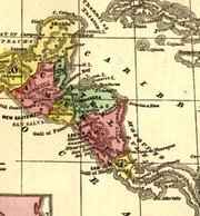 Map of Central America (1860s).