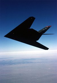 An F-117A Nighthawk in the skies above New Mexico