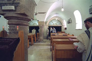 Interior of restored Ramban synagogue in Jerusalem today