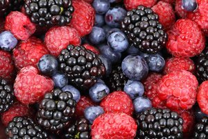 Fresh raspberry blackberries blueberries photo 