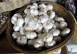 A garlic bulb, showing indiviual cloves. Classroom Clipart (http://classroomclipart.com)