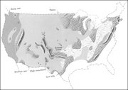 Generalized geographic map of the  in Middle Pennsylvanian time.