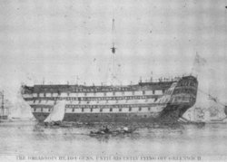 As quarantine ship, mid-1800s