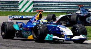  driving for the Sauber Formula One team at the  at  in 2004