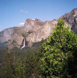 Bridalveil Fall seen from Tunnel View