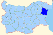 Varna province shown within Bulgaria