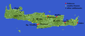 Map of Minoan Crete