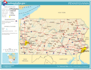 Pennsylvania cities and rivers