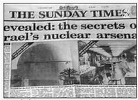 On , , the  newspaper  ran the story on its front page under the headline: "Revealed — the secrets of Israel's nuclear arsenal."