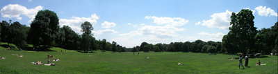 The Long Meadow's grass stretches wide for relaxation and recreation