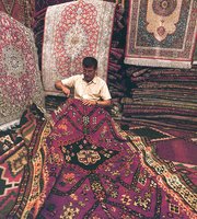 A traditional rug weaver in Isfahan. See special page on 