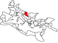 Position of the Roman province of Pannonia