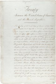 A photo of the Louisiana Purchase Treaty