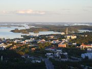 Central Kuopio from the Puijo tower