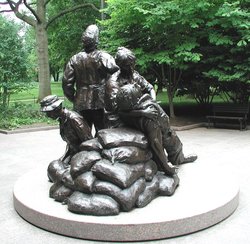 The Vietnam Women's Memorial, as seen from the footpath