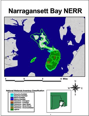 Narragansett Bay National Estuarine Research Reserve (map courtesy NOAA)