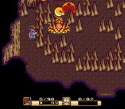 Typical gameplay screen of the 1993 SNES game Seiken Densetsu 2 (Secret of Mana).