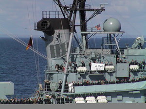 FGS Lutjens: "We Stand By You". 14 September 2001