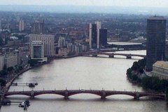 River Thames looking south from above Westminster