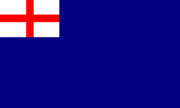 English Blue Ensign as it appeared in the seventeenth century.