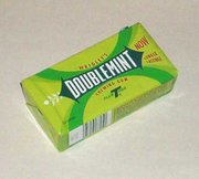 A modern packet of Wrigley's Doublemint