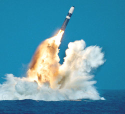 Lockheed Trident I missile, introduced in 1979. Followed by Trident II in 1990