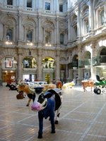Interior of Royal Exchange, during 2002 Cow Parade
