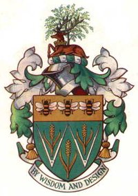 Arms of the former Welwyn Garden City Urban District Council