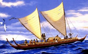 Early Polynesians settled in Hawai‘i circa A.D. 7th century, having traveled from Tahiti and Marquesas on double-hulled voyaging canoes