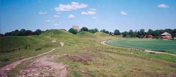 The of  from the  and the . Originally, the site had 2000 to 3000 tumuli, but due to quarrying and agriculture "only" 250 remain