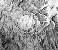 Synthetic aperture radar image of Haughton crater
