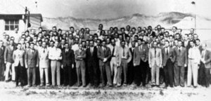 Operation Paperclip scientists pose together.