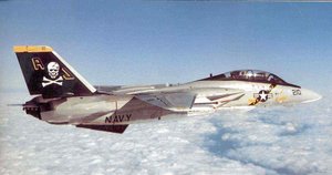 An F-14A of , in the old color scheme from the beginning of its service.