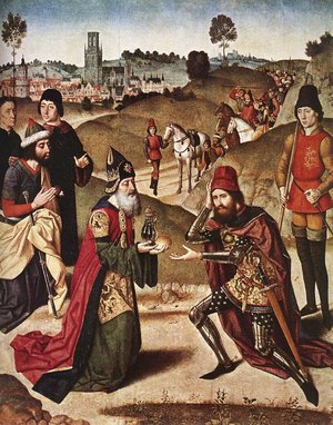 Meeting of Abraham and Melchizedek — by , 1464–67