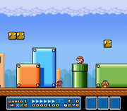 Screenshot, SNES/Super Famicom version of Super Mario Bros. 3