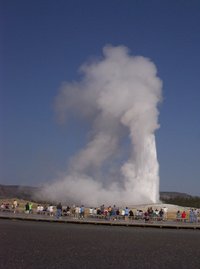 Old Faithful Geyser, short period eruption