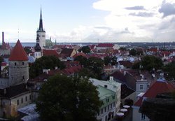 Tallinn's old town, looking towards port.