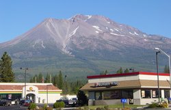 Diller Canyon on Mt Shastina from Weed, California