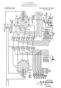 Figure 1 from Vernam's patent.