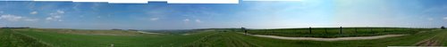 a full-circle panoramic view at a point on The Ridgeway between Wantage and Uffington, 2004