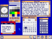 A screenshot of Arthur's GUI desktop and its bundled accessory applications