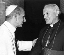  greets Karol Cardinal Wojtyła.