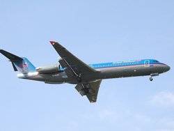 Fokker 100 of British Midland Airways